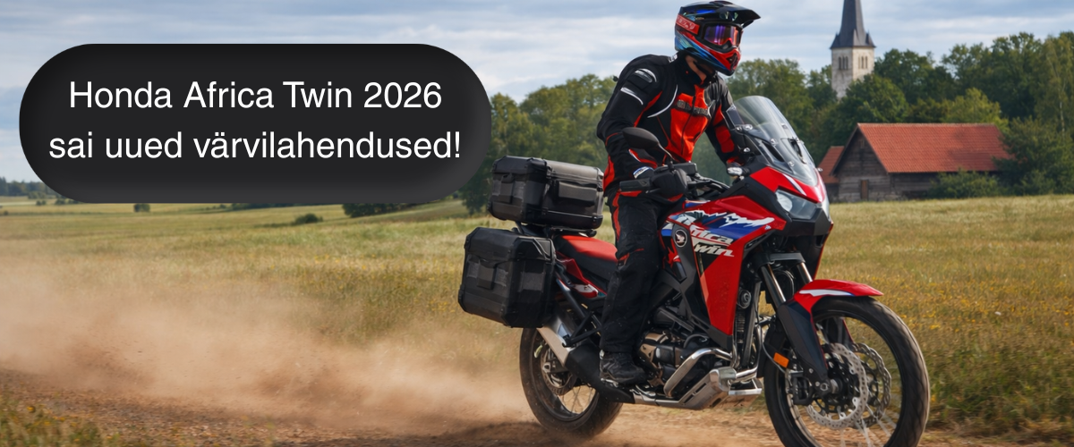 Honda Africa Twin 2026 – uued värvid ja uuendatud välimus Honda avalikustas 2026. aasta Africa Twini ja Africa Twin Adventure Sportsi uued värvi- ja graafikalah